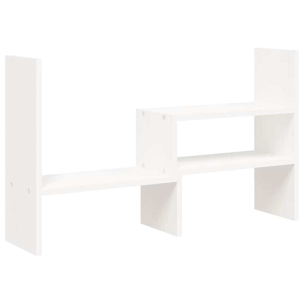 vidaXL Support d'écran blanc (39-72)x17x43 cm Bois de pin massif