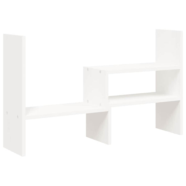 Monitorständer Weiß Kiefer Massivholz