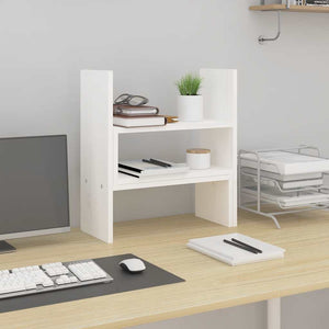 Monitorständer Weiß Kiefer Massivholz