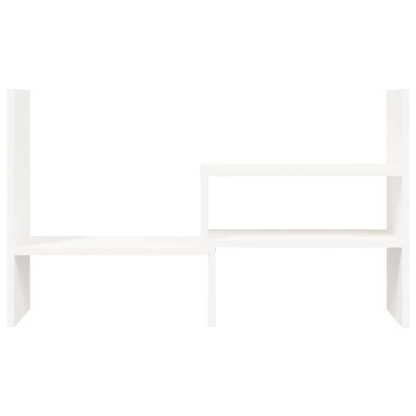 Monitorständer Weiß Kiefer Massivholz