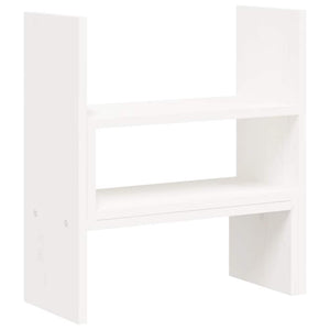 Monitorständer Weiß Kiefer Massivholz