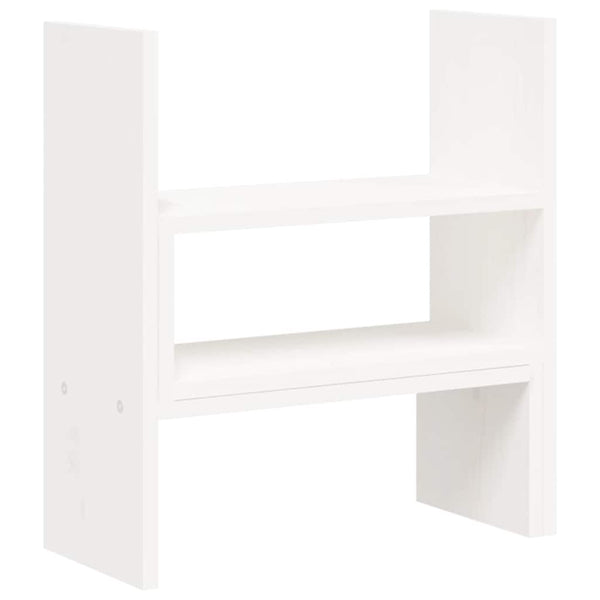 Monitorständer Weiß Kiefer Massivholz