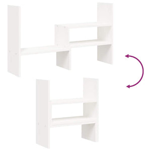 Monitorständer Weiß Kiefer Massivholz