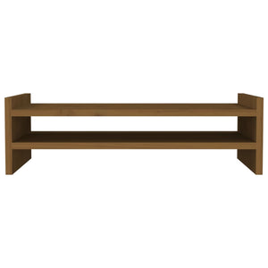 Monitorständer Honigbraun Kiefer Massivholz