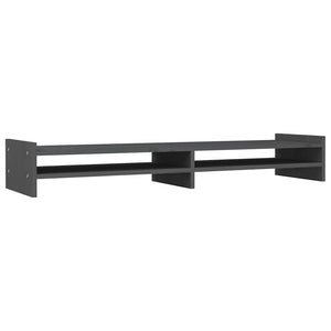 Monitorständer Grau 100 cm Kiefer Massivholz