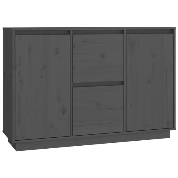 Graues Kiefer Massivholz Sideboard 111 cm