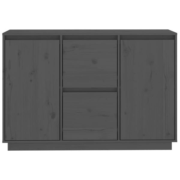 Graues Kiefer Massivholz Sideboard 111 cm