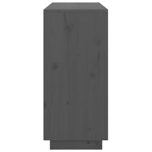 Graues Kiefer Massivholz Sideboard 111 cm