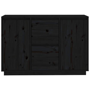 Schwarzes Kiefer Sideboard 111 cm