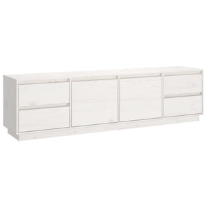 TV-Schrank Weiß 176 cm Massivholz Kiefer