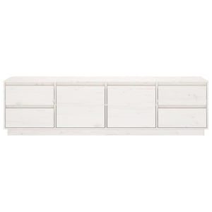TV-Schrank Weiß 176 cm Massivholz Kiefer