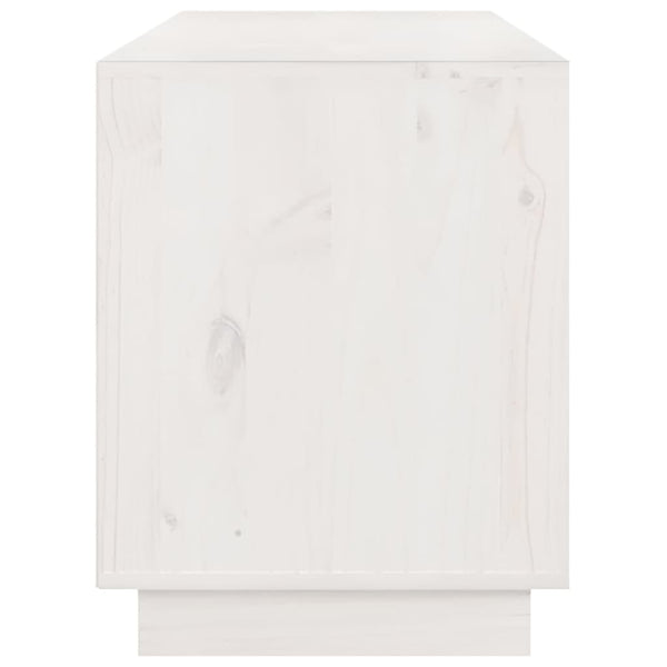 TV-Schrank Weiß 176 cm Massivholz Kiefer