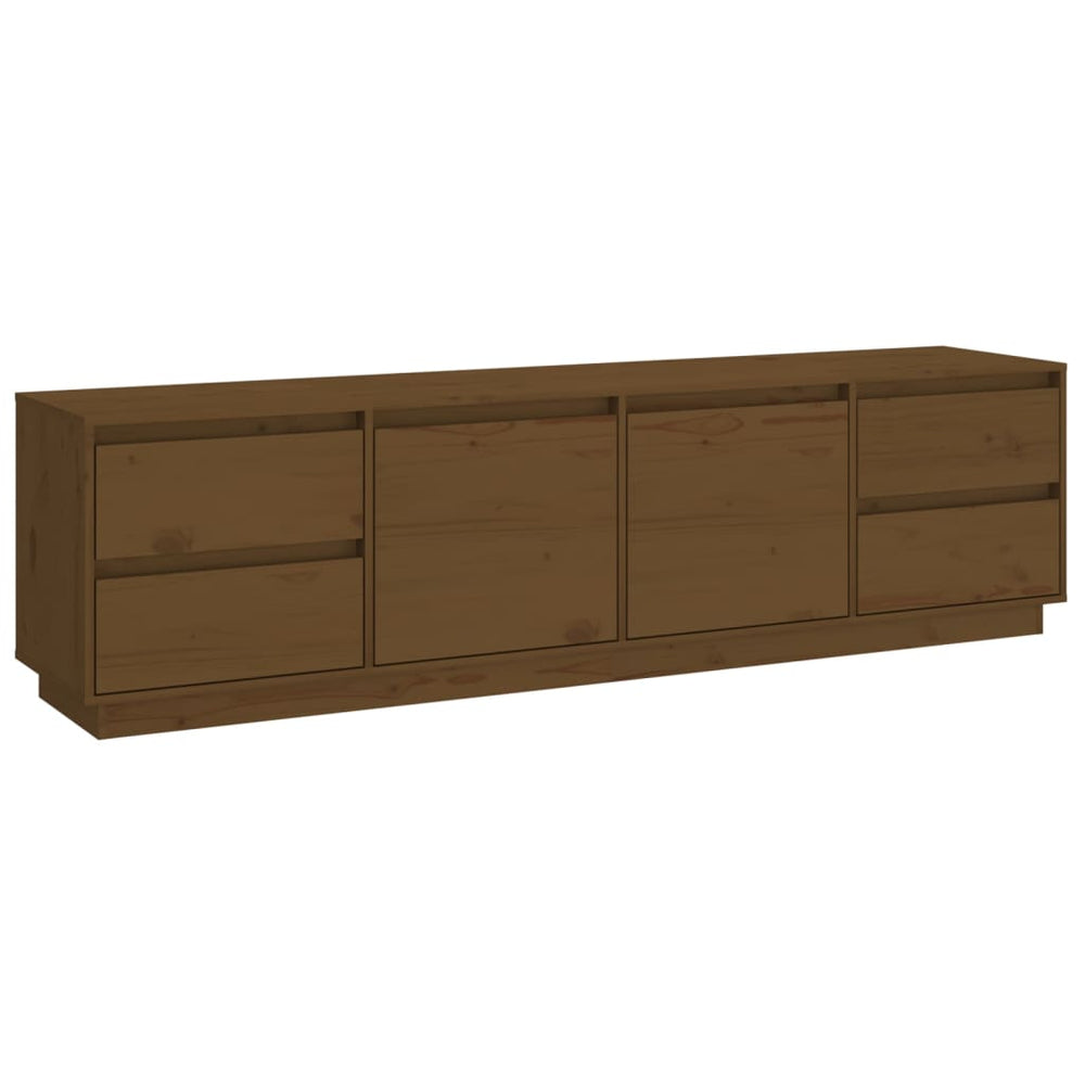 TV-Schrank Honigbraun Massivholz Kiefer 176 cm