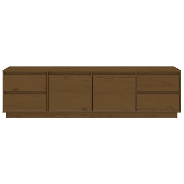 TV-Schrank Honigbraun Massivholz Kiefer 176 cm