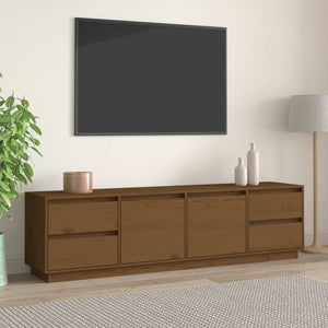 TV-Schrank Honigbraun Massivholz Kiefer 176 cm