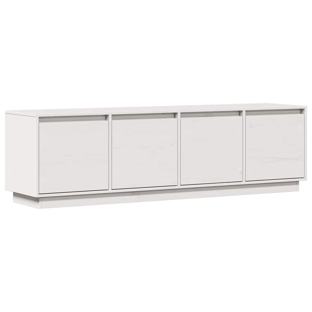 Weißer TV-Schrank Kiefer Massivholz 156cm
