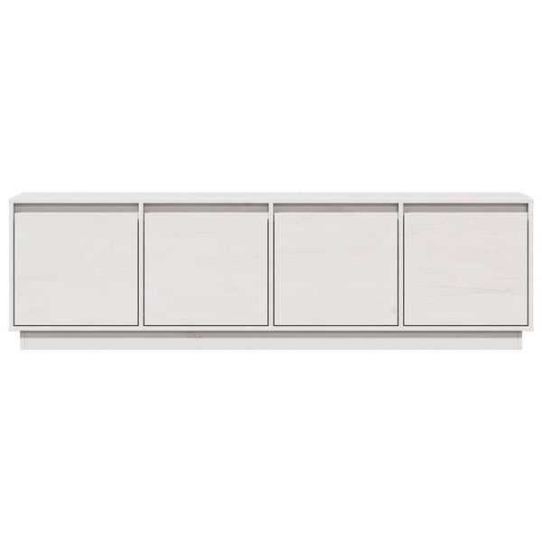 Weißer TV-Schrank Kiefer Massivholz 156cm