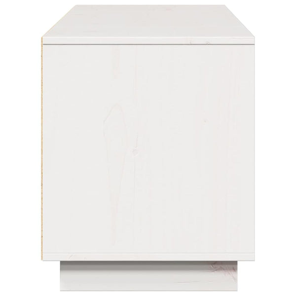 Weißer TV-Schrank Kiefer Massivholz 156cm