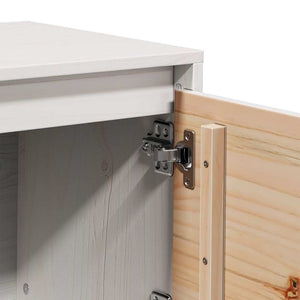 Weißer TV-Schrank Kiefer Massivholz 156cm