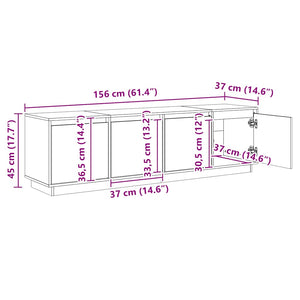 Weißer TV-Schrank Kiefer Massivholz 156cm