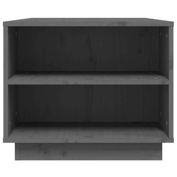 Grauer Couchtisch 90x49cm Kiefer Massivholz