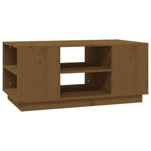 Couchtisch Honigbraun Kiefer Massivholz 90cm