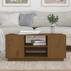 Couchtisch Honigbraun Kiefer Massivholz 90cm