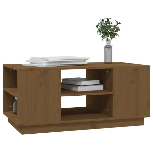 Couchtisch Honigbraun Kiefer Massivholz 90cm