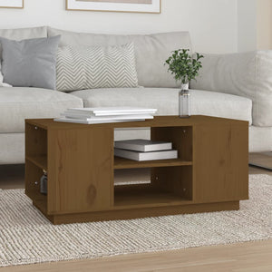 Couchtisch Honigbraun Kiefer Massivholz 90cm