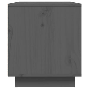 Grauer TV-Schrank Kiefer Massivholz 80cm