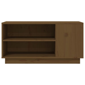 TV-Schrank Honigbraun Kiefer Massivholz 80cm