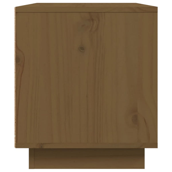TV-Schrank Honigbraun Kiefer Massivholz 80cm