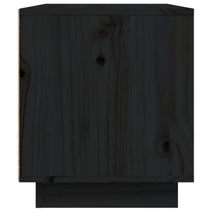 vidaXL Meuble TV Noir 80x35x40,5 cm Bois de pin massif