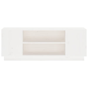 Weißer TV-Schrank Kiefer Massivholz 110cm