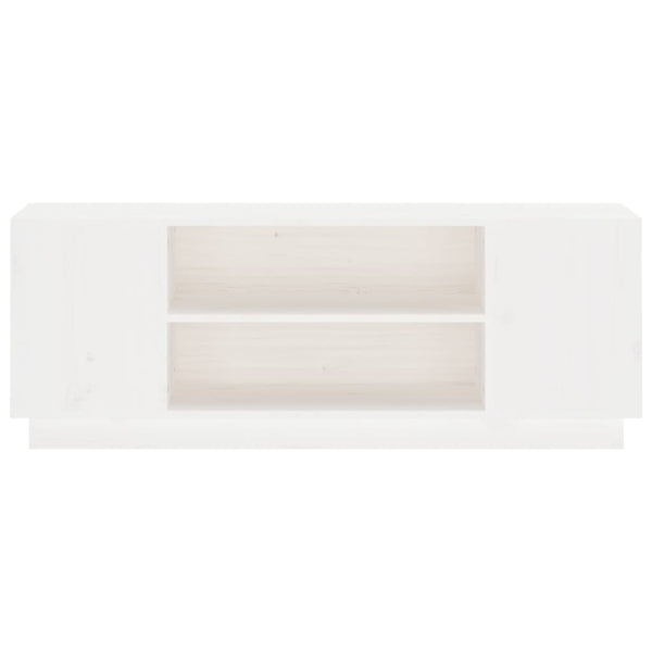 Weißer TV-Schrank Kiefer Massivholz 110cm