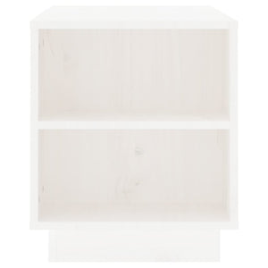 Weißer TV-Schrank Kiefer Massivholz 110cm