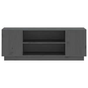 Grauer TV-Schrank 110 cm Kiefer Massivholz