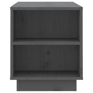Grauer TV-Schrank 110 cm Kiefer Massivholz