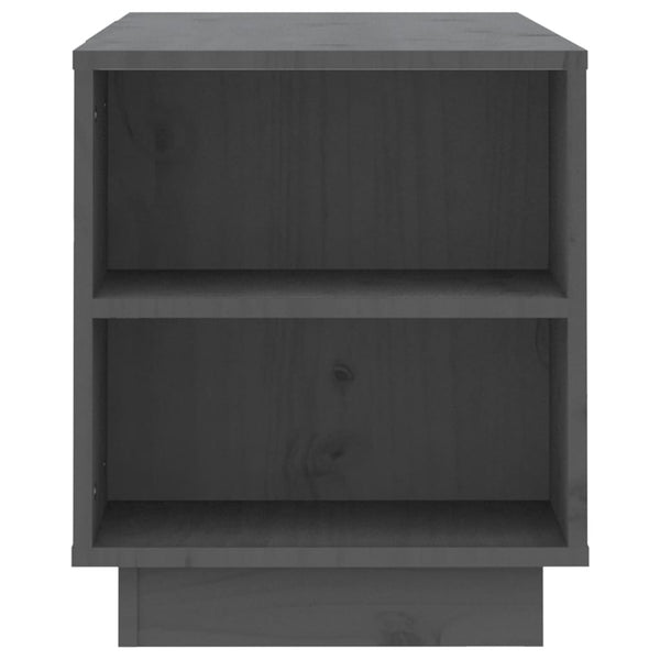 Grauer TV-Schrank 110 cm Kiefer Massivholz