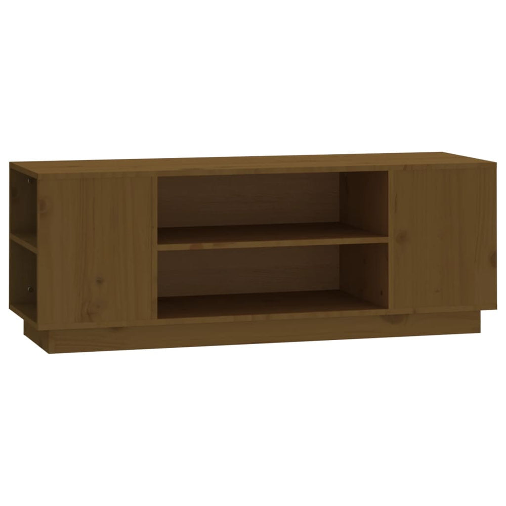 TV-Schrank Honigbraun 110 cm Massivholz