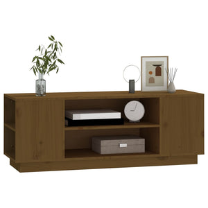 TV-Schrank Honigbraun 110 cm Massivholz