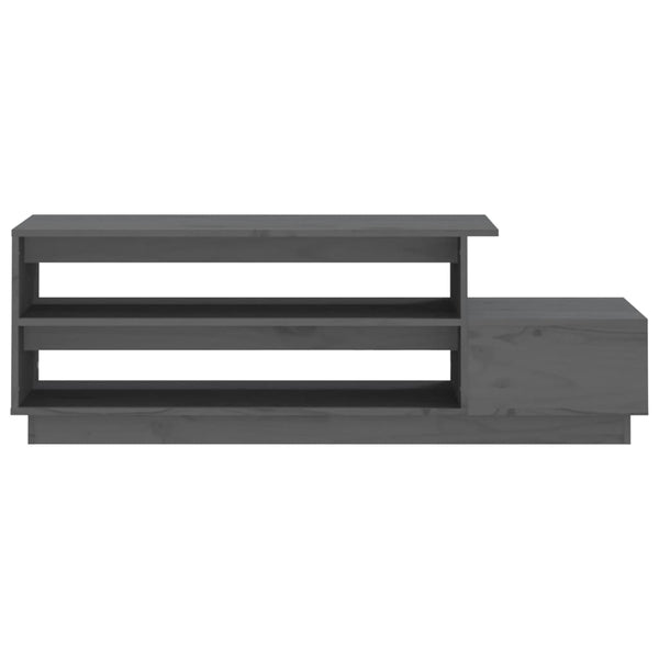Grauer Couchtisch 120 cm Kiefer Massivholz