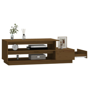 Honigbrauner Couchtisch Kiefer Massivholz 120 cm