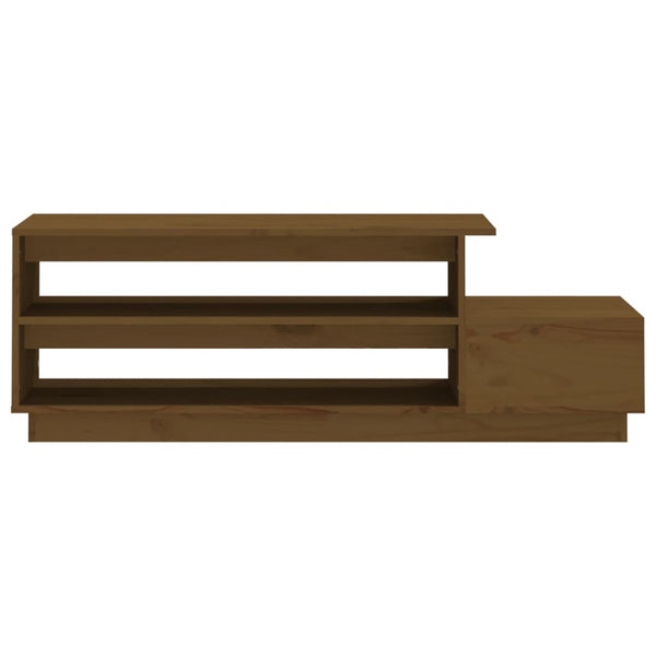 Honigbrauner Couchtisch Kiefer Massivholz 120 cm