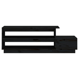 Schwarzer Couchtisch Kiefer Massivholz 120 cm