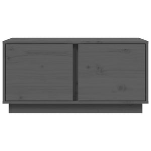 Grauer Couchtisch 80x50 cm Kiefer Massivholz