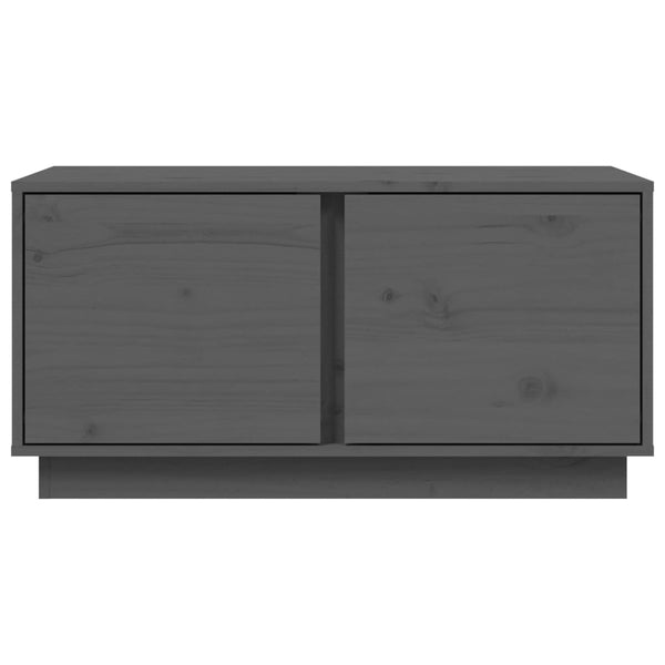Grauer Couchtisch 80x50 cm Kiefer Massivholz