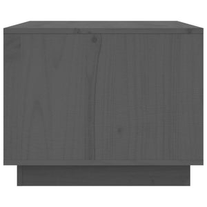 Grauer Couchtisch 80x50 cm Kiefer Massivholz