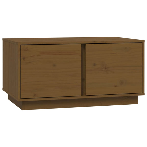 Couchtisch Honigbraun Kiefer Massivholz 80x50 cm