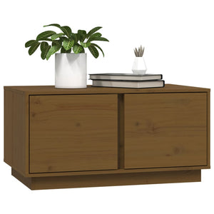 Couchtisch Honigbraun Kiefer Massivholz 80x50 cm